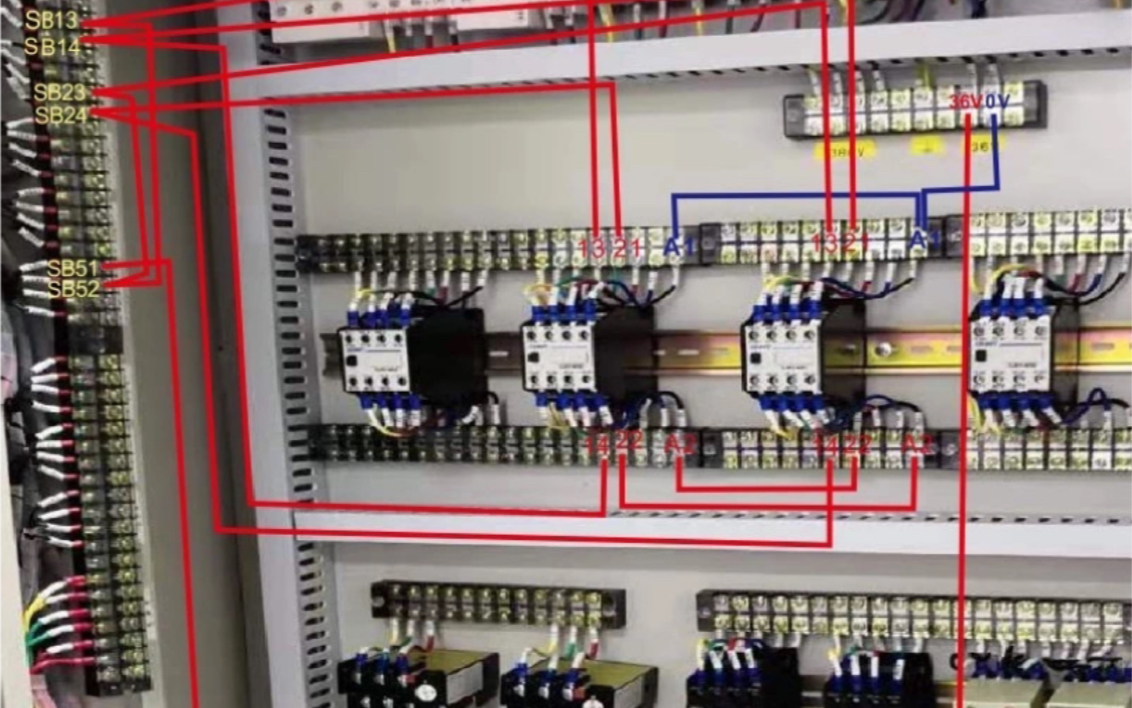 低压电工上岗证：k2-3三相异步电动机正反转线路接线（控制线路部分）