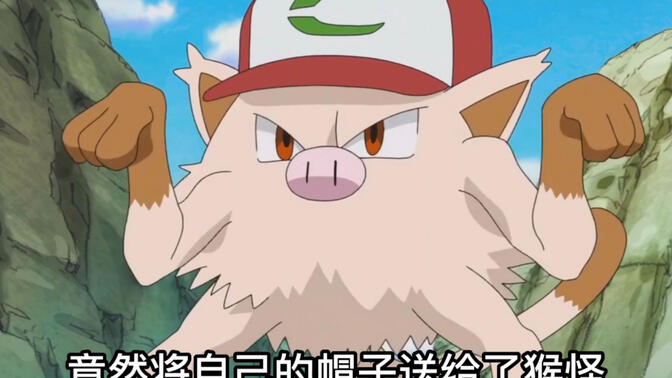 宝可梦旅途特别篇：小智将帽子送给了猴怪！