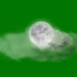 绿幕抠像白色的满月