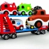 学习颜色与车辆运输 消防车救护车警车皮卡车