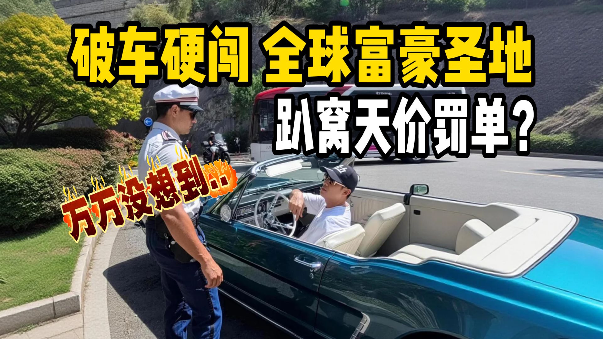 破车硬闯全球富豪圣地，趴窝引来天价罚单？ 万万没想到……