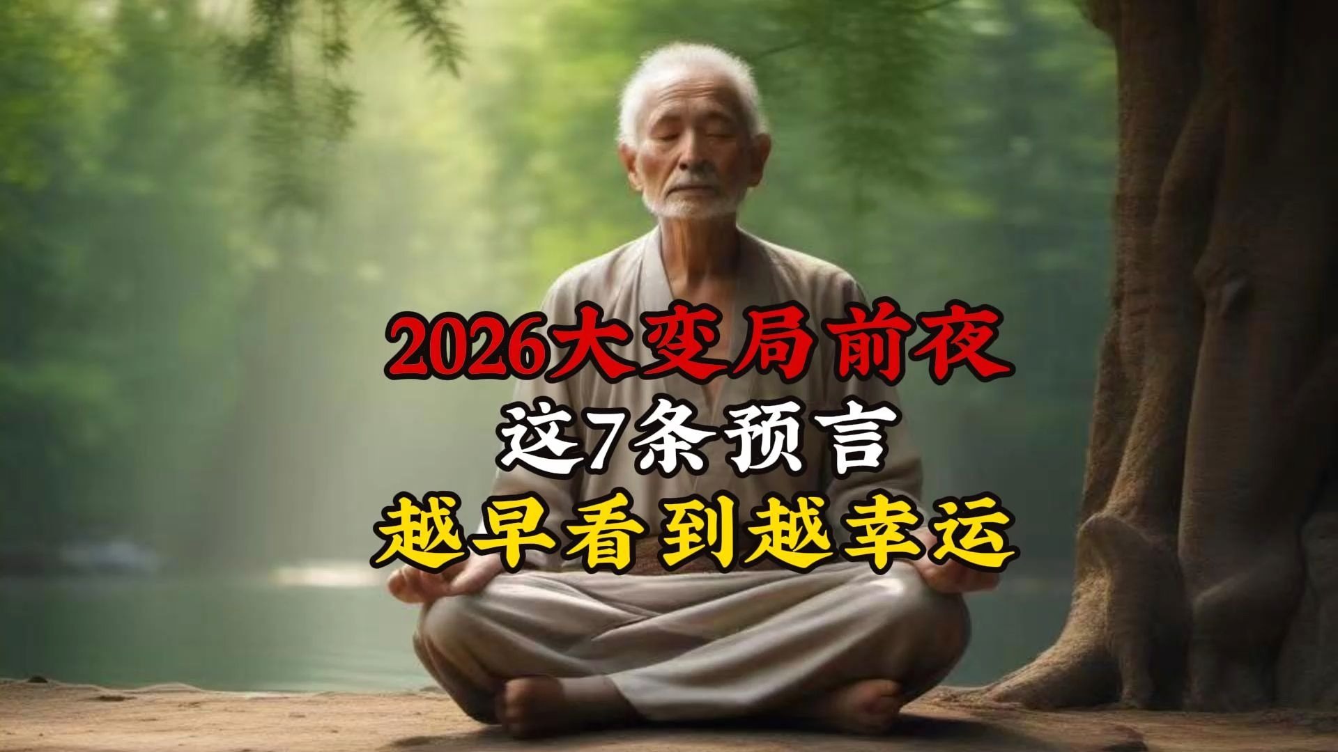 2026大变局前夜，这7条预言不得不看。