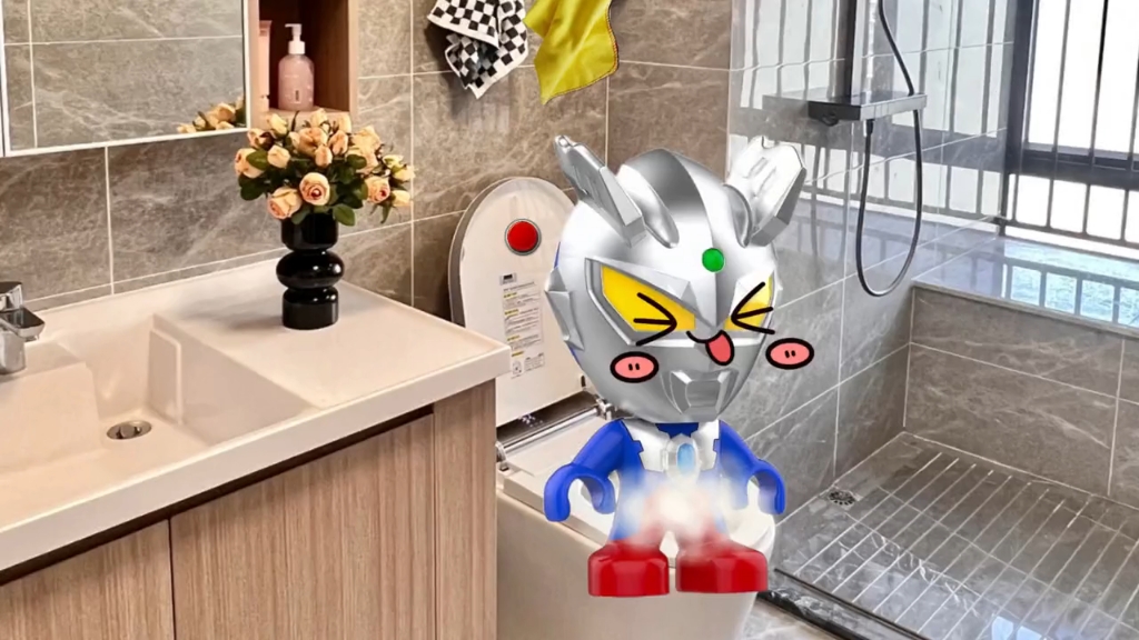 启蒙早教玩具动画：0-3岁的奥特曼小赛罗明白了擦马桶不可以用毛巾