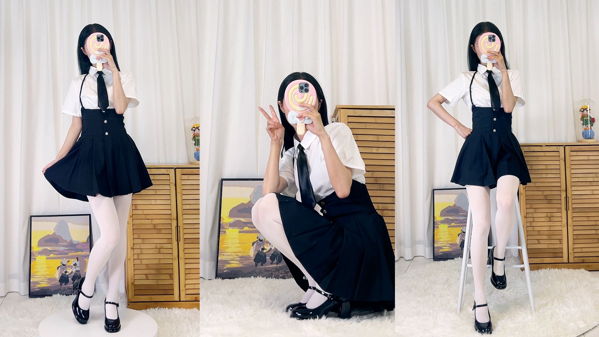 挂脖小裙配白袜 | 好看的小裙裙