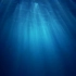 k2598 4K画质唯美梦幻阳光光线穿过蓝色海水海底波纹荡漾海浪空镜头动态视频素材