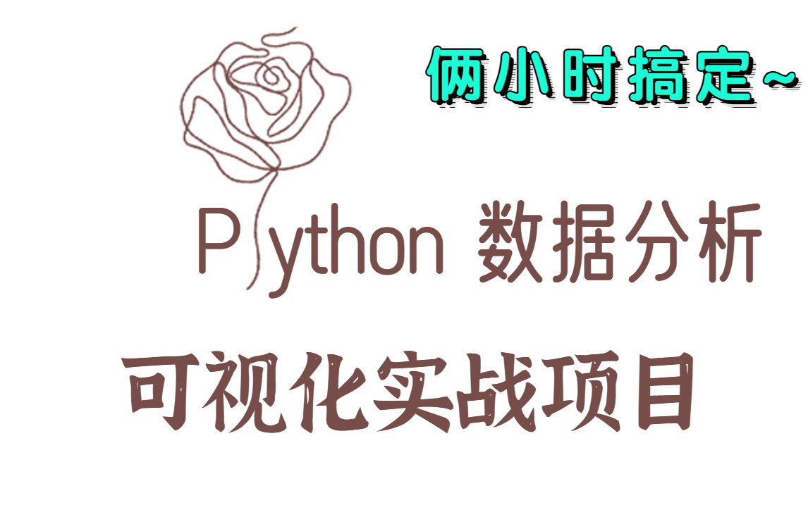 Python数据分析与可视化_及实战项目（含源码）爬虫+可视化+数据分析+数据库