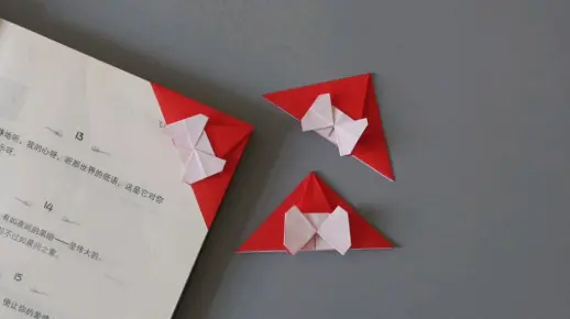 蝴蝶结书签折纸教程 简单书签折纸方法