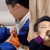 女儿第一次带男同学回家妈妈做了一桌好菜，爸爸抱醋瓶子全程紧盯