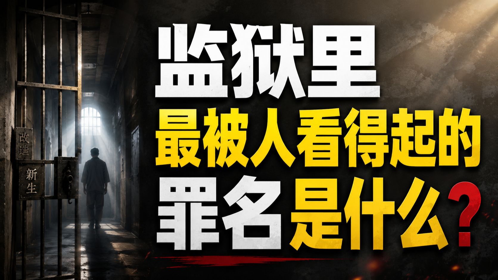监狱里最被人看得起的罪名是什么？