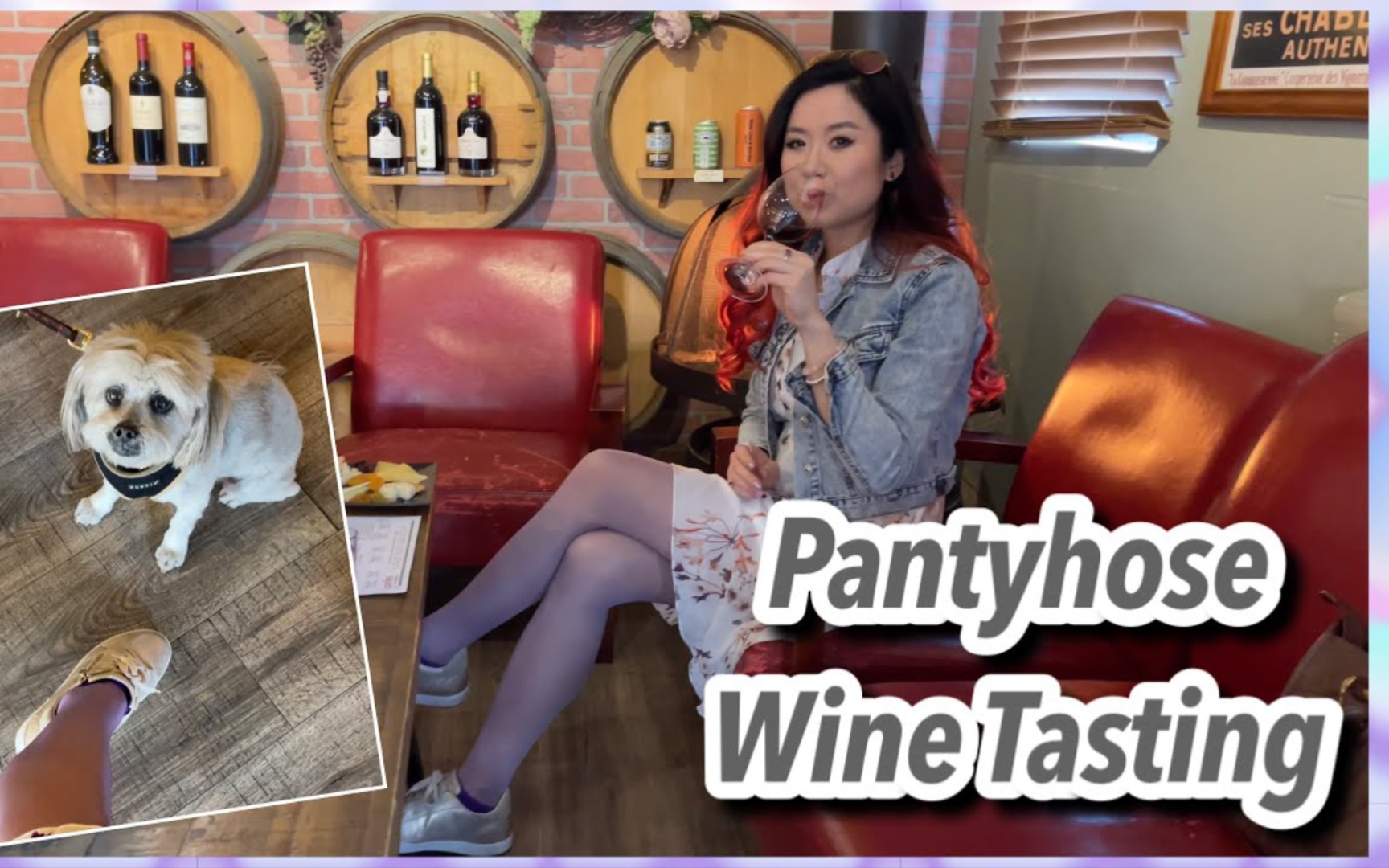 Stockings-Girls-Wine (Very Red Wine Loving Asian Girls, Ruby's Music World)