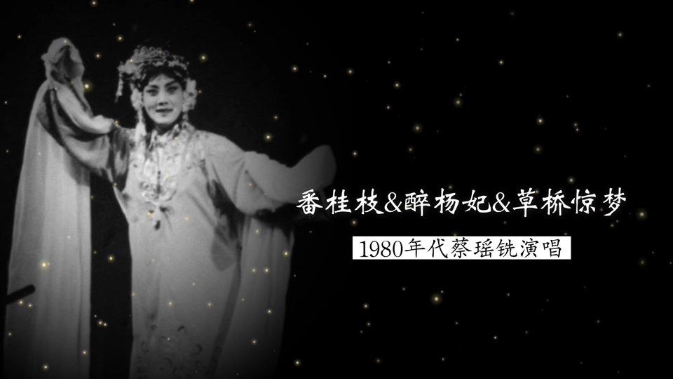 1980年代蔡瑶铣演唱《番桂枝》《醉杨妃》《西厢记·草桥惊梦》（琵琶调《太古传宗》选曲）