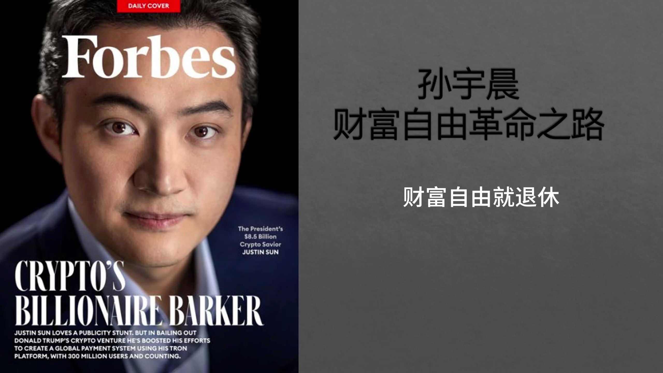 孙宇晨财富自由革命之路006财富自由就退休