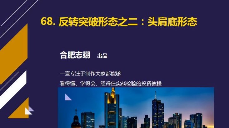 68、反转突破形态之二：头肩底形态