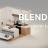 iBlender中文版插件教程初学者友好的 Blender 3D ：斯堪的纳维亚风格厨房等距房间建模Blender