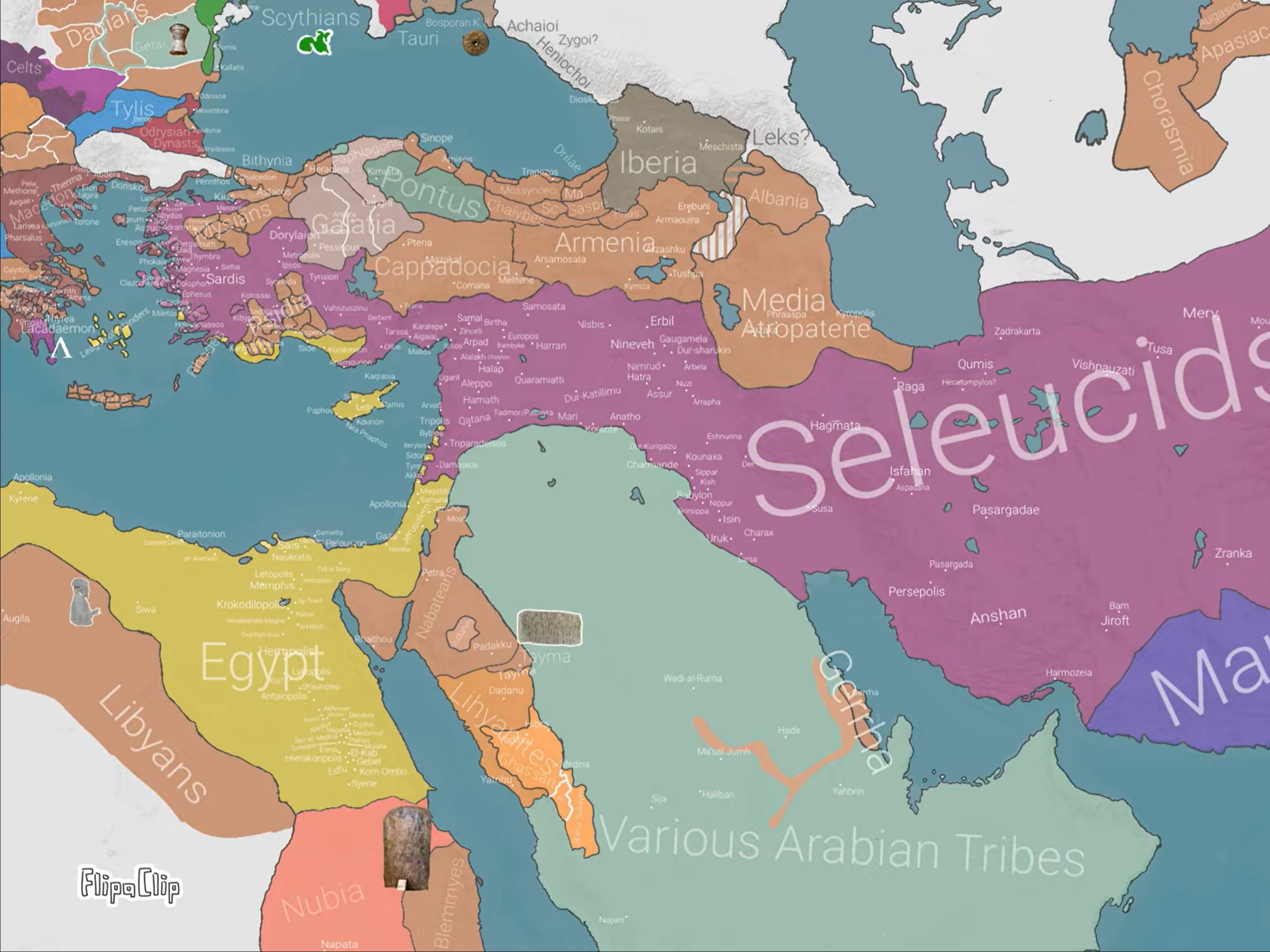 【历史地图】继业者战争-每月(323BC-276BC)