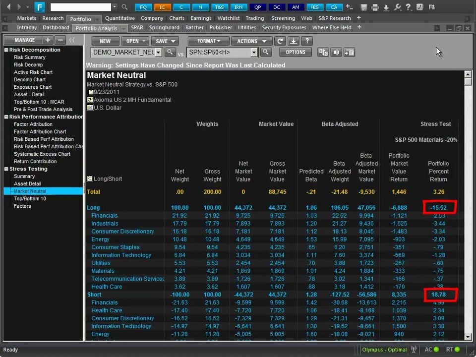 【FactSet】Stress Testing
