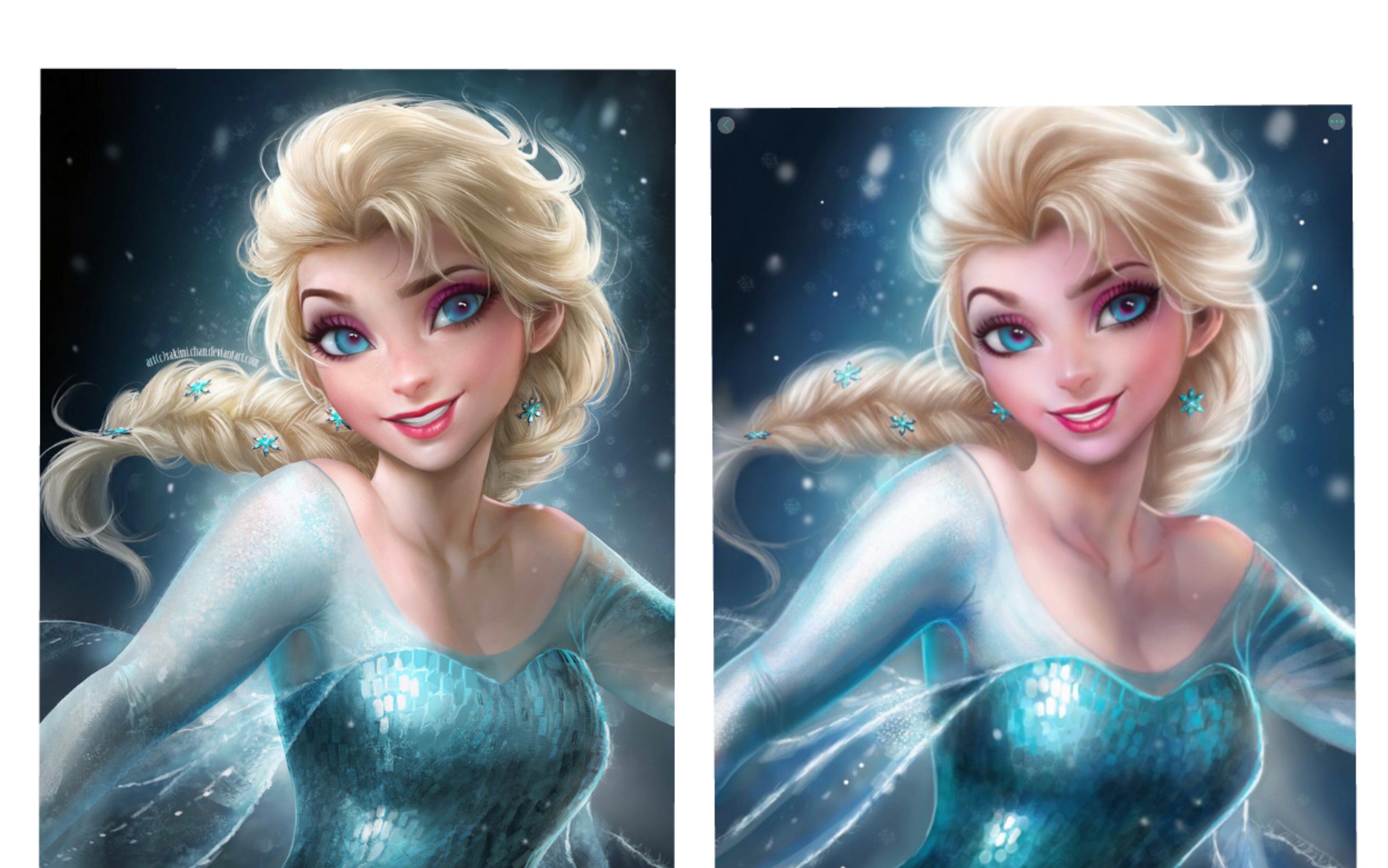 【指绘】ipad指绘冰雪奇缘艾莎女王,画吧作品