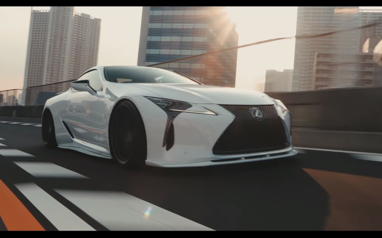 颜值逆天lexuslc500纯正日系西装暴徒vossen混合锻造hf1轮