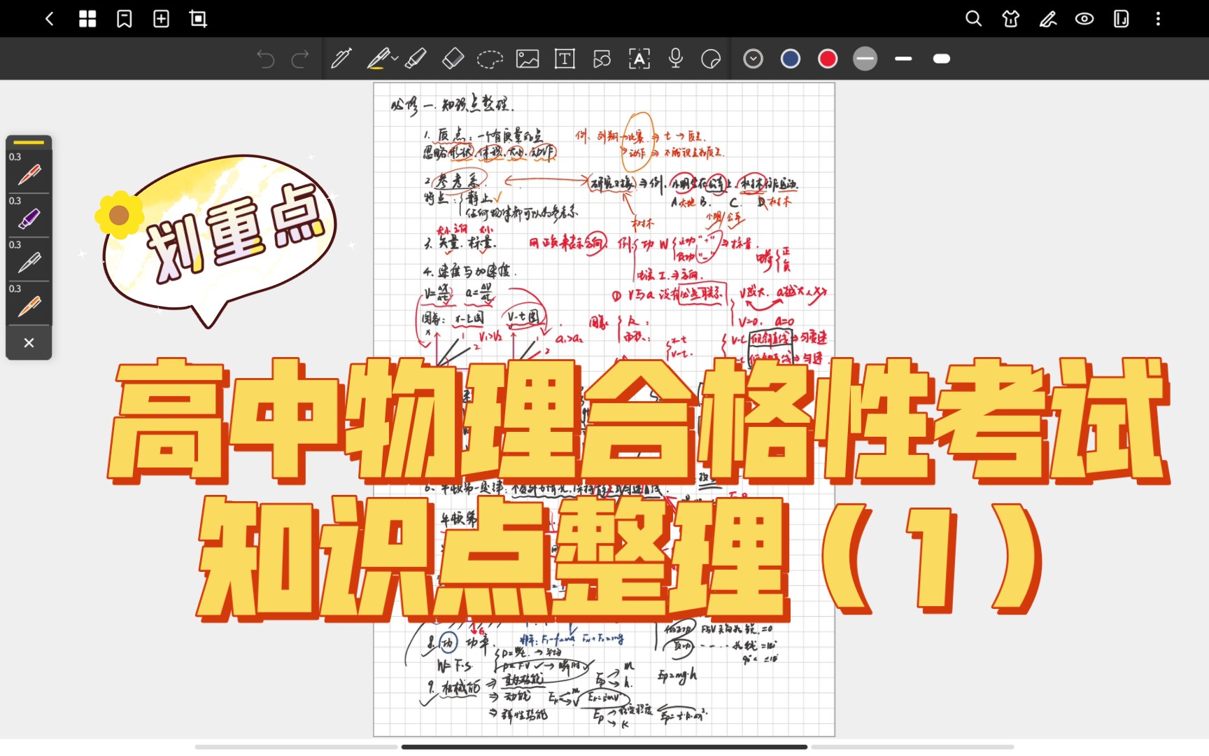 高中物理合格性考试/学业水平考试/会考相关知识点整理（1）