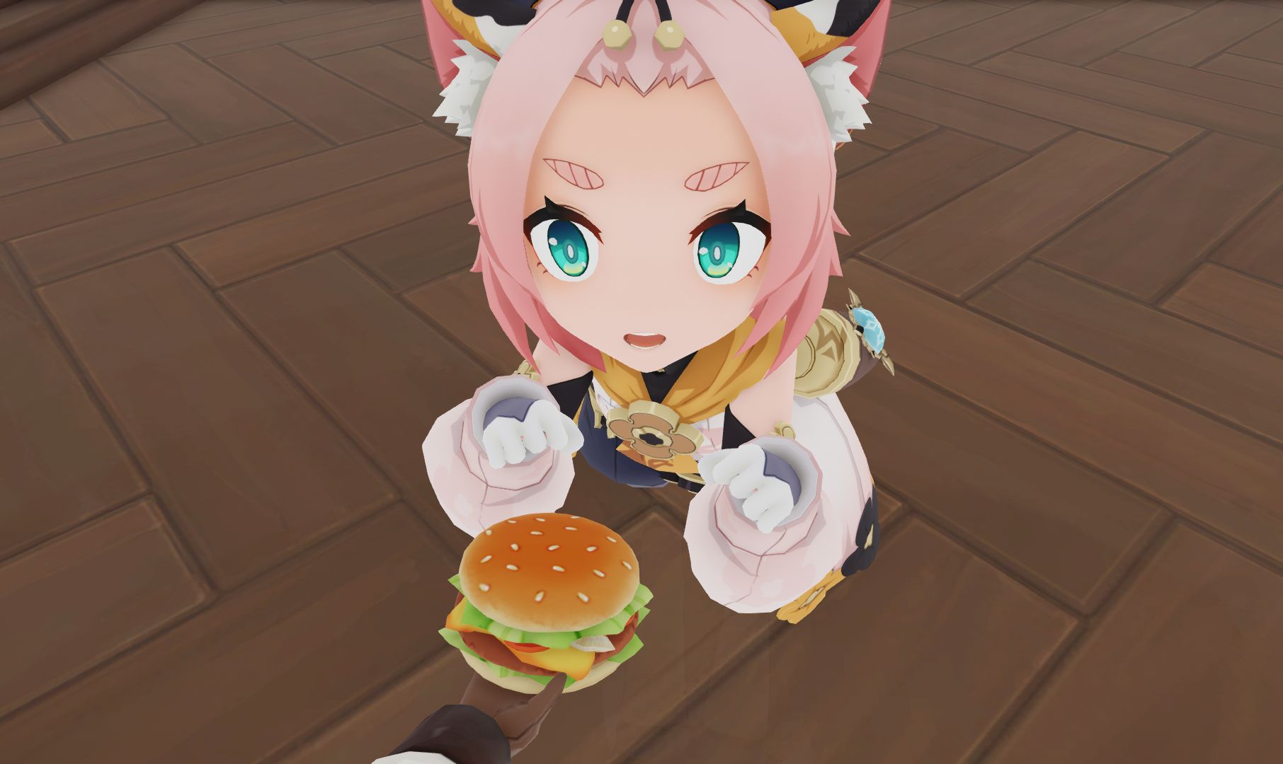 【原神】小猫猫，你可以吃芝士汉堡！