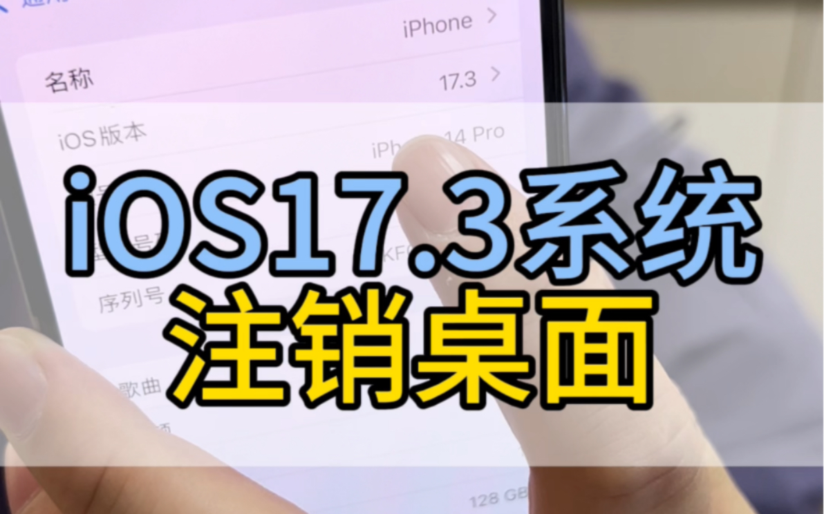 苹果卡贴机iOS17.3系统注销桌面！