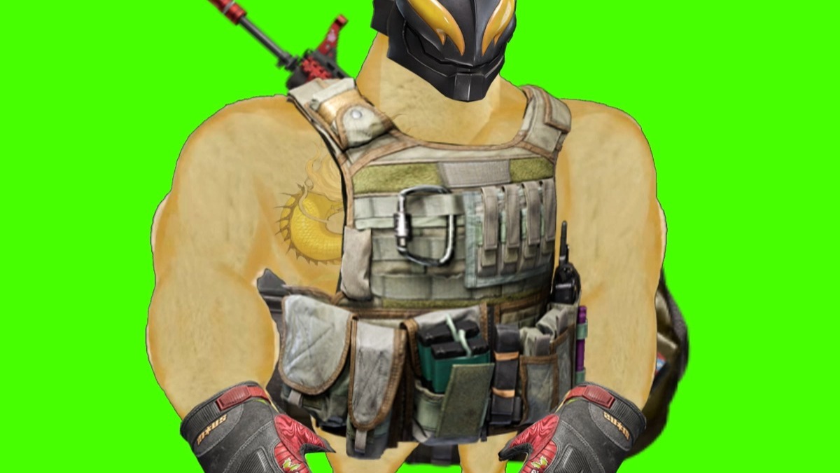 【暗区突围绿幕素材】肌肉狗3待机