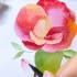 零基础水彩花卉入门教程，画一朵山茶花，小清新的山茶花也可以很好看，一起来画吧