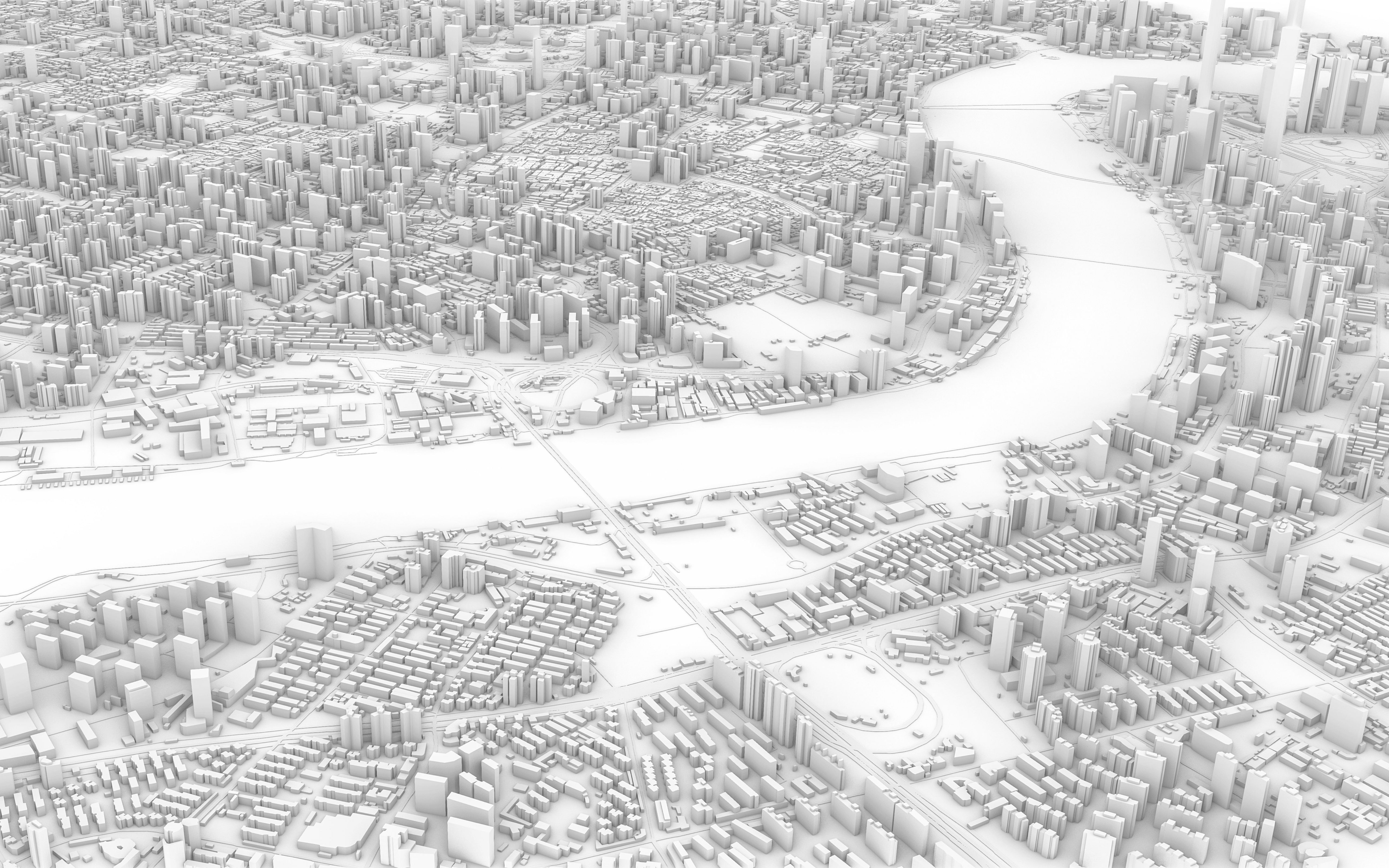 GIS直出200平方公里城市模型！