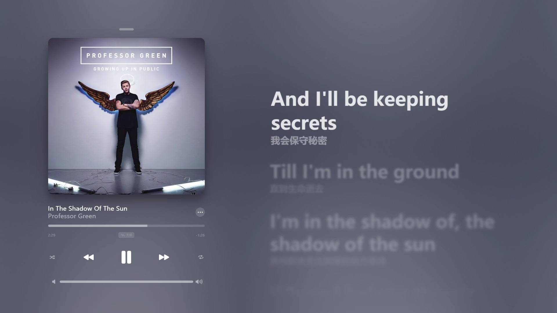 这可能是B站最好伴奏？Professor Green - In The Shadow Of The Sun