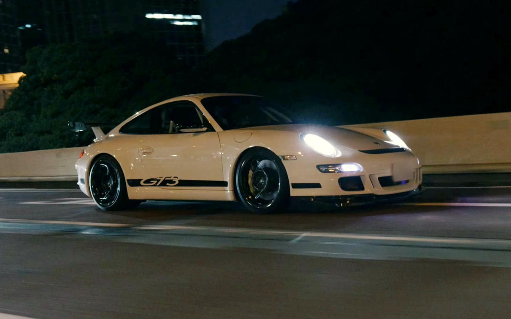 【4K】保时捷 Porsche 911 GT3 (997.1) Drive in Tokyo at night