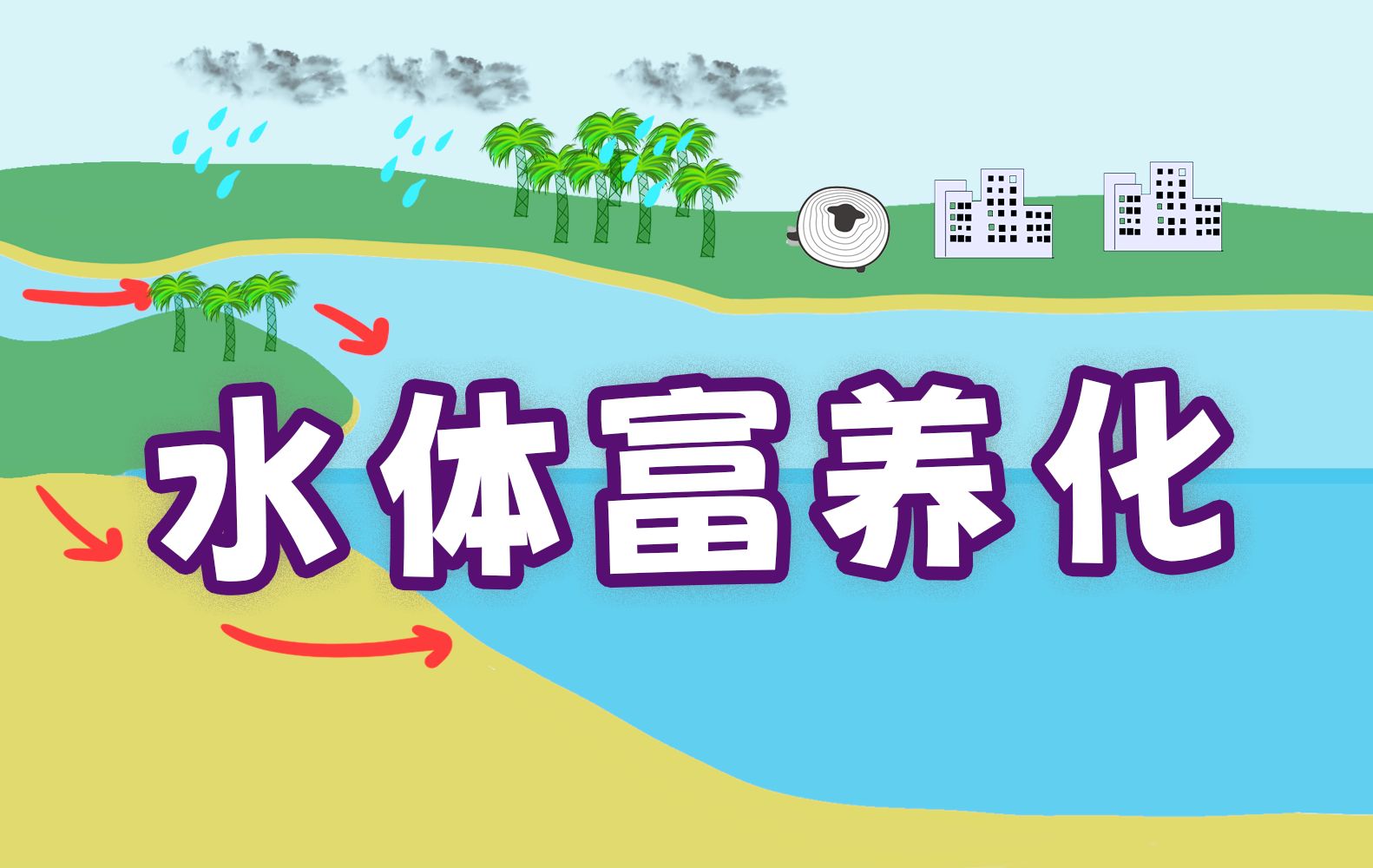 水体富养化，成因、危害、治理措施，全掌握！【羊羊地理 | 手绘动画108】