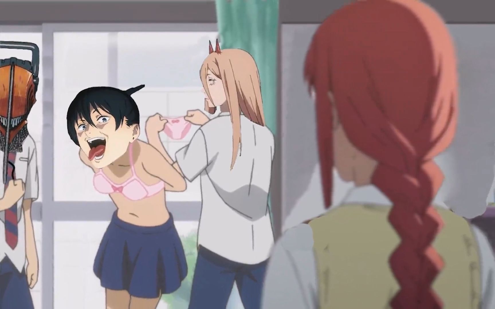 【电锯高中生的日常】早川秋偷穿玛奇玛小姐的贴身衣物被当场抓获