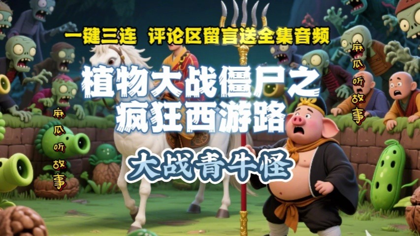 儿童冒险故事植物大战僵尸之疯狂西游记大战青牛怪