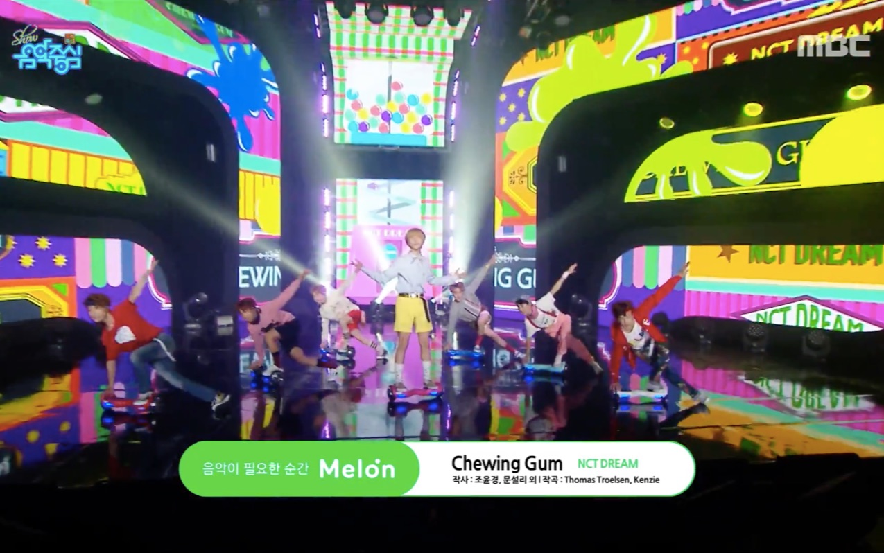 chewing gum,controversy 20160917 nct dream chewing gum show music core音乐中心 中秋特辑
