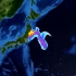 计算机模拟日本向太平洋排放核污水后的污染范围和进度示意图