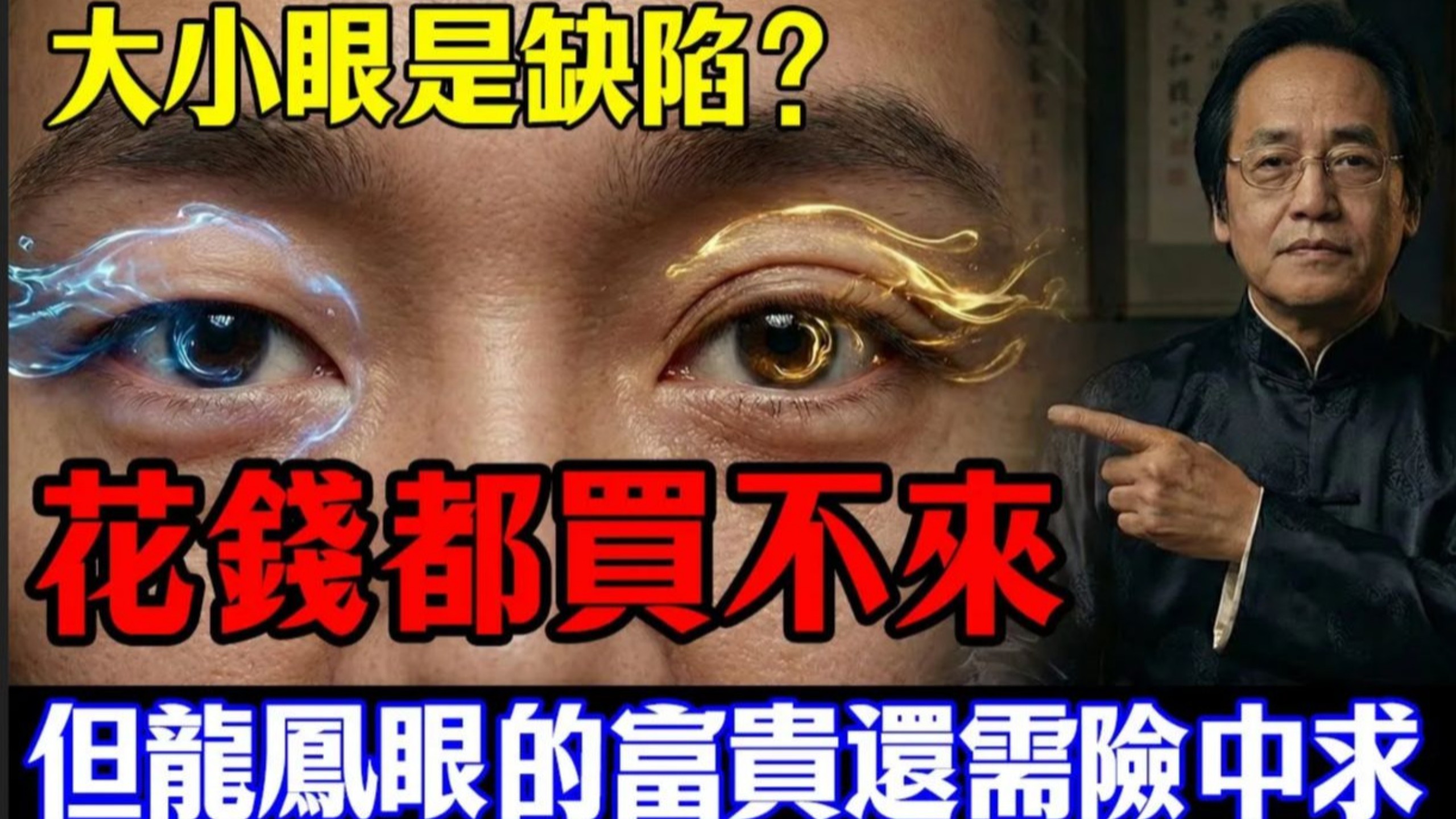 倪海厦：一单一双不对称？别动刀！这是“阴阳眼”！左单右双是“权谋”，左双右单是“真情”！看懂这双眼，你就读懂了半部人生！
