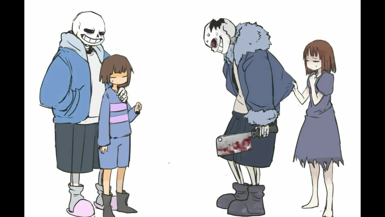 (弹幕字幕已更新,alesans)【undertale au sans amv】 碎梦大道