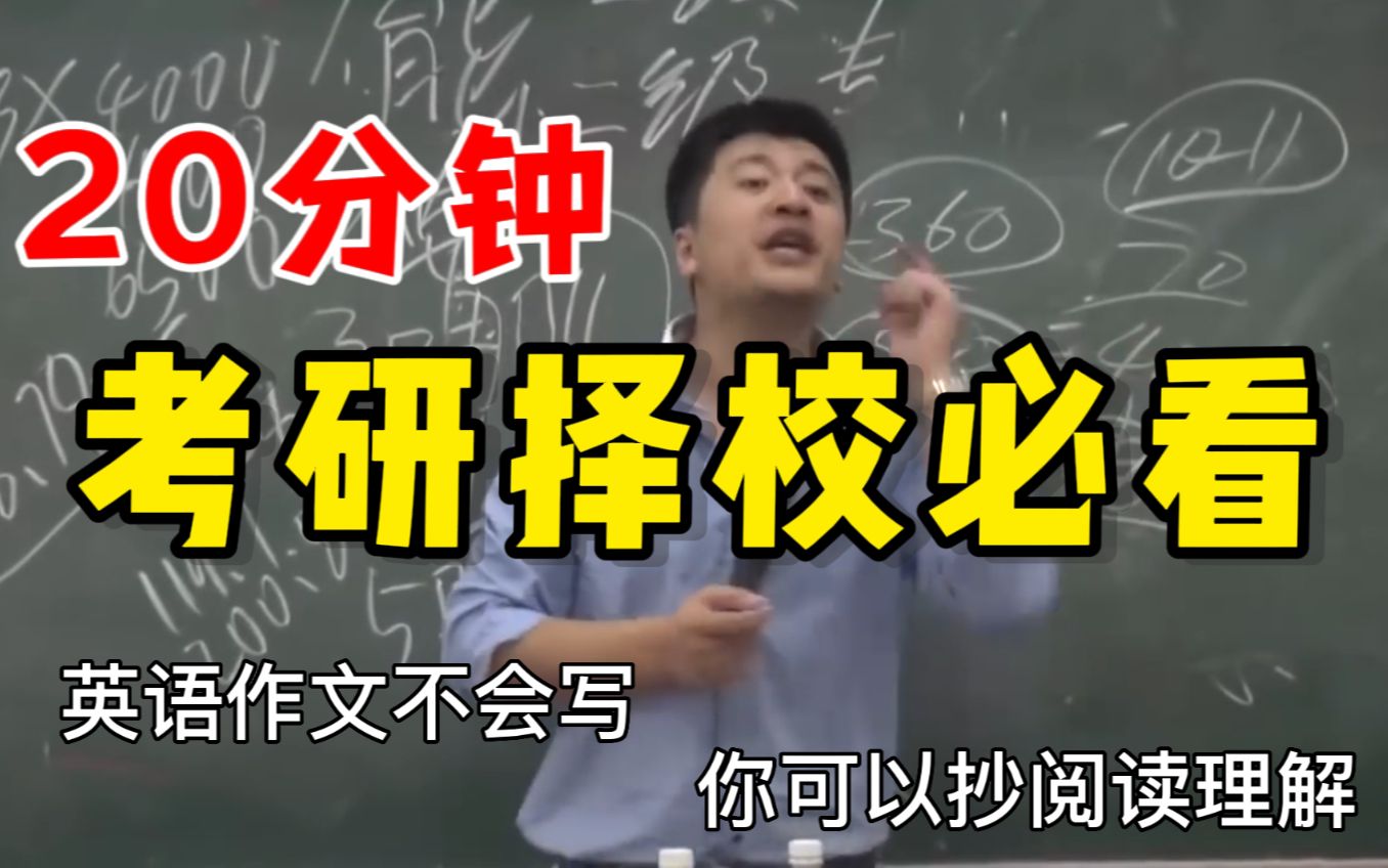 张雪峰考研视频教我上岸985,终于有人把考研择校说清楚了!(三)哔哩哔哩bilibili