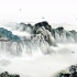 4K唯美中国水墨山水画背景,凌晨两点视频素材网,视频素材,实拍