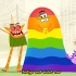 小朋友最喜欢看的英语动画 怪兽新邻居 彩虹颜色歌