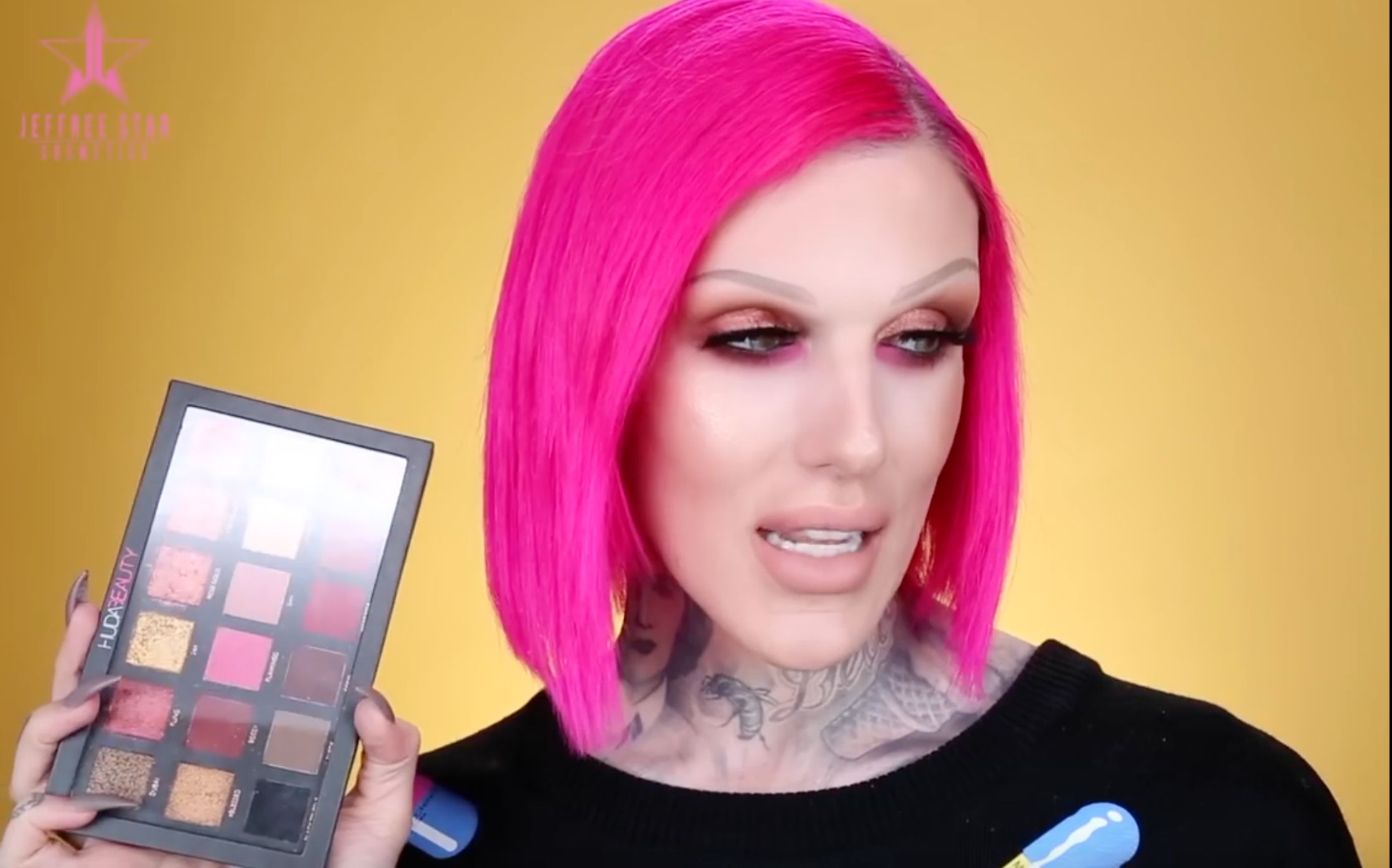 中字j姐的玫瑰金烟熏眼妆教程jeffreestar