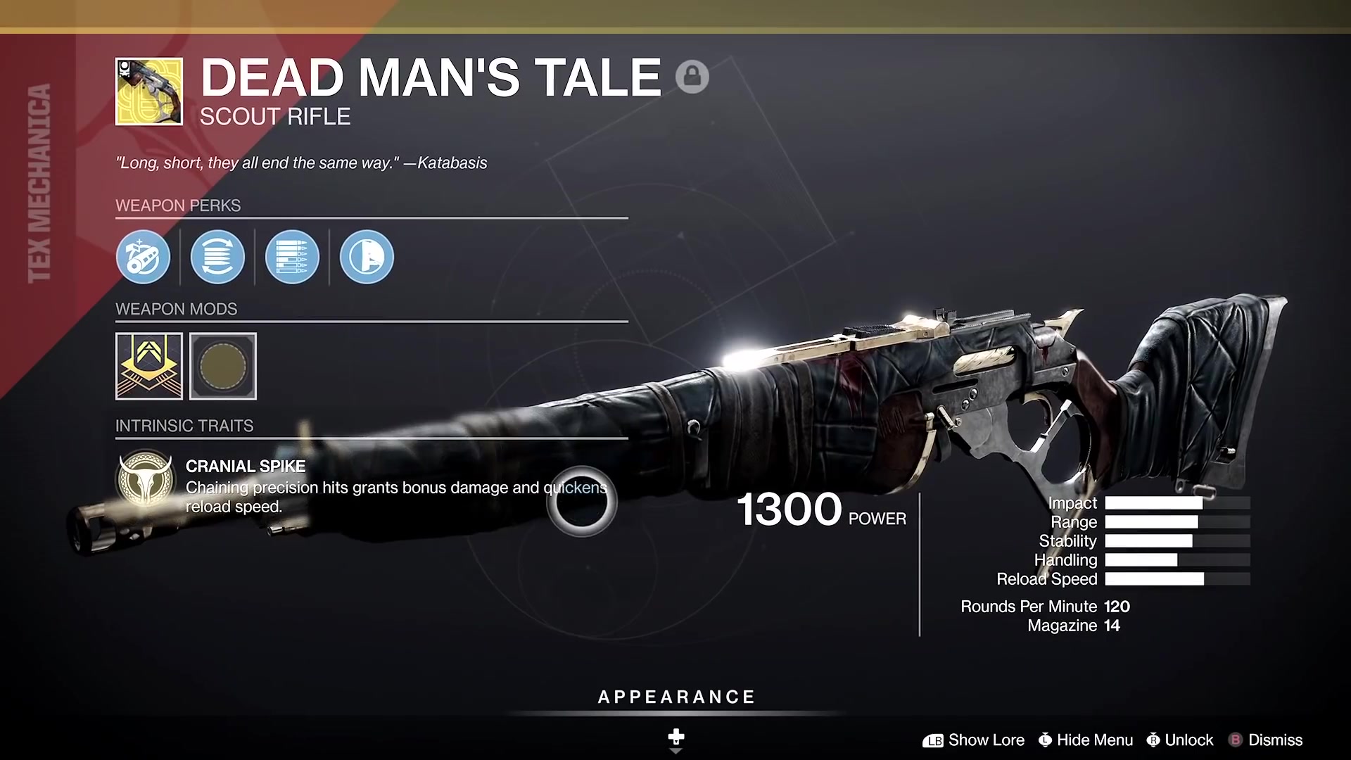 [CoolGuy]Look for these barrels and stocks for Dead Man's Tale! (Exotic