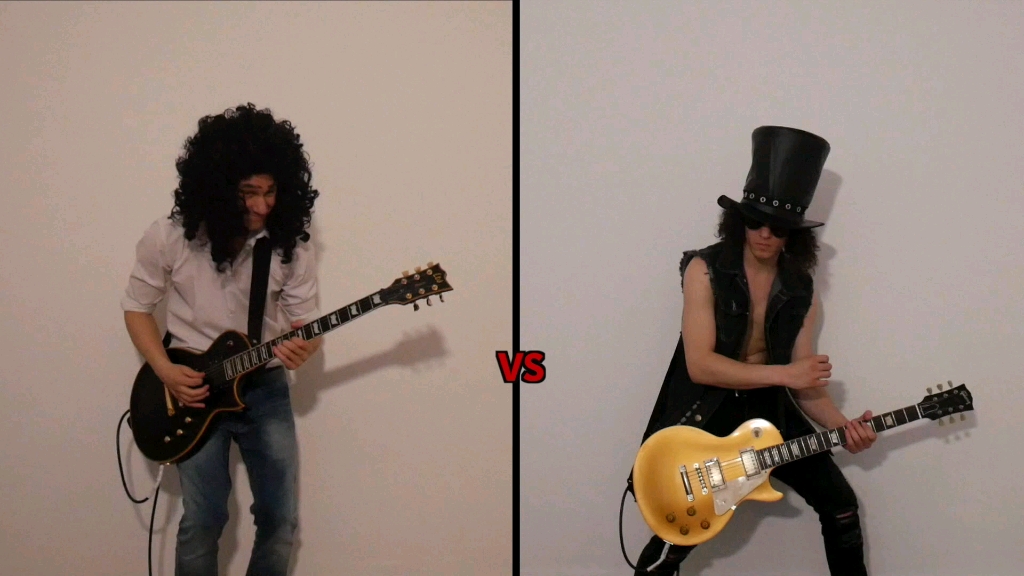 皇后乐队吉他手Brian May VS 枪花吉他手Slash
