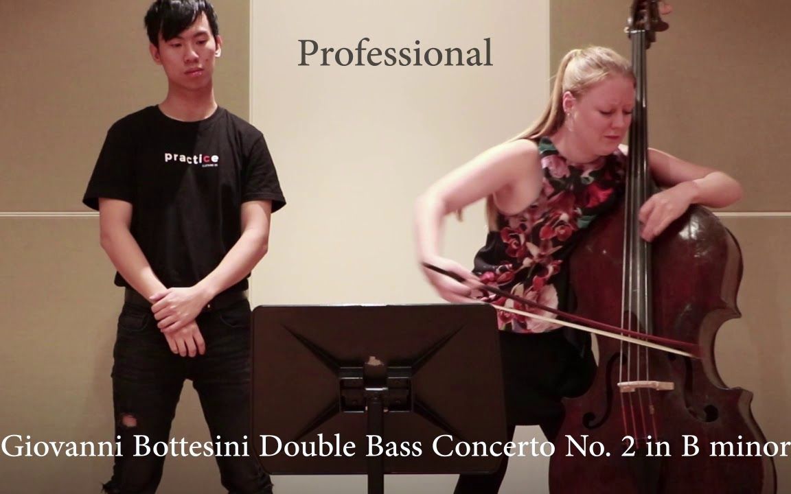 专业低音提琴 vs 初学者