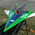 【航模】三角飞翼模型换装高速脉冲发动机，惊人的响亮和快速飞行演示令人咋舌！
