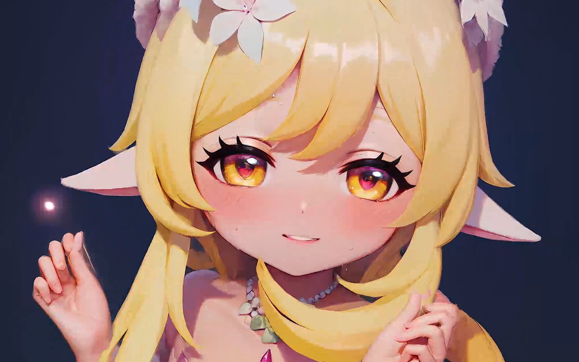 [AI Animation] Little Fluorescent Girl's Cute Shake ❤️