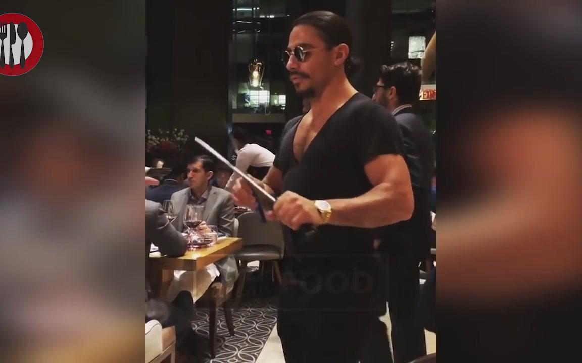 【土耳其大厨撒盐哥】一个把撒盐做完完美的男人!这妖娆的动作!