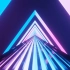 m813 4K画质高清炫酷空间穿梭紫色三角形光线线条酒吧夜店LED大屏幕舞台背景视频Vj素材