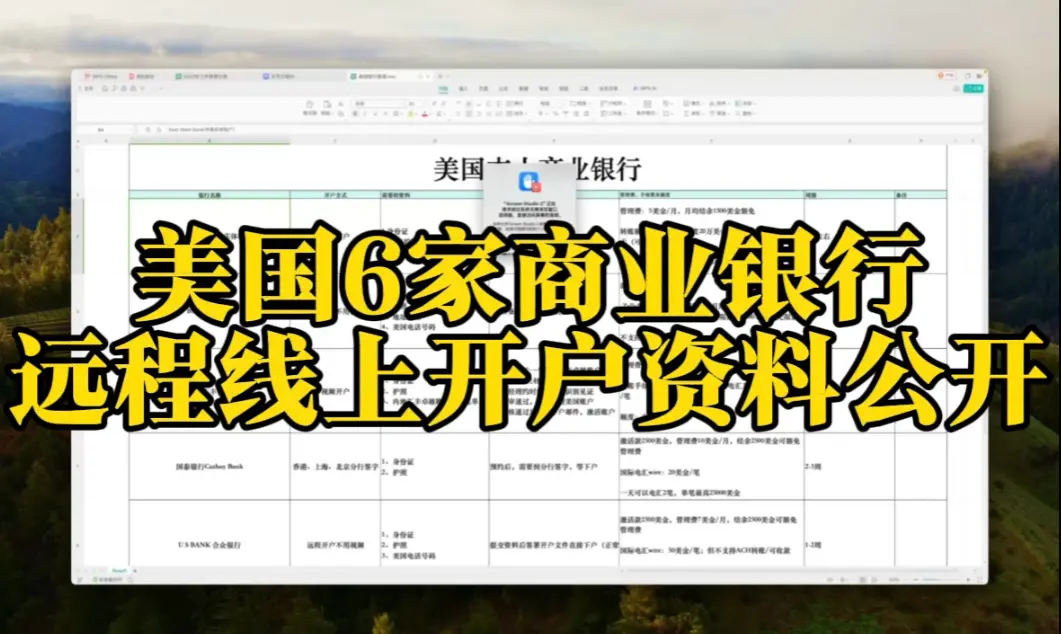 全网最全美国银行开户清单大公开！