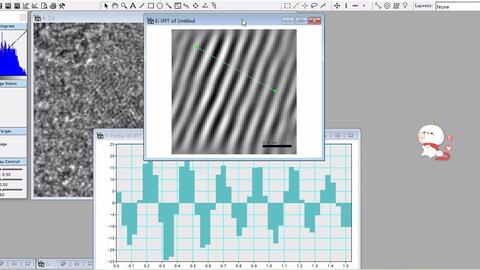 Gatan <em class="keyword">DigitalMicrograph</em> 测量HRTEM 晶格条纹间距 傅里叶变换重新生成晶格